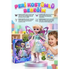 Farbu Oyuncak Mulisha Peri Bebek Oyun Seti - 30 cm Eklemli Manken Bebek, Kanatlı ve Işıltılı Peri Kostümlü