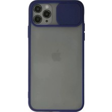 Aslanoğlu Store Newface Iphone 11 Pro Kılıf Palm Buzlu Kamera Sürgülü Silikon - Lacivert