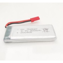 Efcell Drone Uyumlu Lityum Polimer Pil 3.7V 900MAH 25C Kırmızı Soketli Batarya 752560