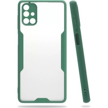 Aslanoğlu Store Newface Samsung Galaxy M51 Kılıf Platin Silikon - Yeşil