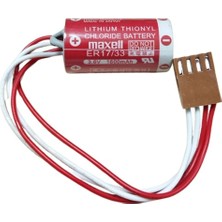Maxell ER17/33 3.6V 1600MAH Soketli Plc ve Cnc Pili - Konnektörlü Endüstriyel Pil