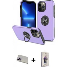 İlk El Grup Pilelistore™ iPhone 13 Pro Max Kılıf Odak Form Prime - Siyah Bilvis 3D Cam Ekran Koruyucu + Rainbow Kamera Lens Koruma Cam - Mr