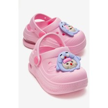 Ccway Çocuk Işıklı Emojili Sabo Terlik Pembe