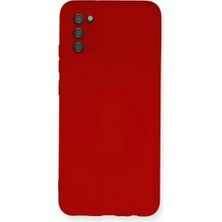 Aslanoğlu Store Galaxy A03S Kılıf Nano Içi Kadife  - Kırmızı