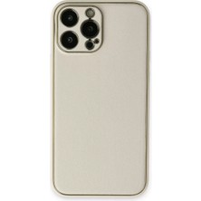Aslanoğlu Store Newface Iphone 13 Pro Kılıf Coco Deri Silikon Kapak - Beyaz