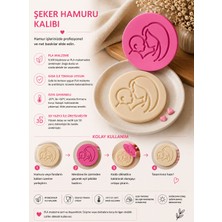 Studio Aslan Design Anne & Bebek Şeker Hamuru Kalıbı | Pla Fondant Baskı Damgası | Pasta ve Kurabiye Süsleme Kalıbı