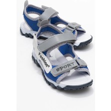 Ccway Çocuk Cırtlı Spor Sandalet Füme Bej Sax