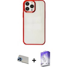 İlk El Grup Pilelistore™ iPhone 13 Pro Max Kılıf Doruk Doku Prime - Siyah Bilvis 5in1 3D Magic Cam Ekran Koruyucu + Rainbow Kamera Lens Koruma Cam - Mı