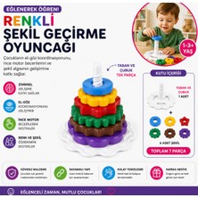 Lenda Shop 7 Parça Renkli Şekil Geçirme Oyuncağı | Eğitici Oyuncak Seti | Çocuklar Için Motor Beceri Geliştirici