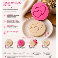Studio Aslan Design Kalp Desenli Şeker Hamuru Kalıbı | Pla Fondant Baskı Damgası | Pasta ve Kurabiye Süsleme Kalıbı