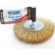 Aslanoğlu Store HA10131 Pimli Sarı Tel Daire Fırça 60X8 mm