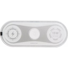 Borofone BQ14 3 In 1 Kablosuz Hızlı Şarj Cihazı 22.5W Akıllı Telefon, Saat ve Kulaklık Uyumlu