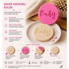 Studio Aslan Design Baby Şeker Hamuru Kalıbı | Pla Fondant Baskı Damgası | Baby Shower Pasta ve Kurabiye Süsleme Kalıbı