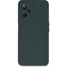 Aslanoğlu Store Realme C35 Kılıf Nano Içi Kadife  - Koyu Yeşil