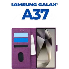 Upeka Samsung Galaxy A37 Kılıf Kumaş Desenli Cüzdanlı Standlı Kapaklı Kılıf