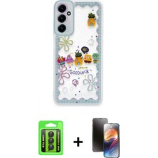İlk El Grup Pilelistore™ Galaxy A15 4g Kılıf Çekirdek Asil - Siyah 3D Antistatik Mat Seramik Nano Ekran Koruyucu + Raze Metal Kamera Lens - Sh