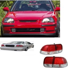 X Power Tuning Honda Civic Sedan 1996.2001 Kırmızı Beyaz Ledli Stop Lambası