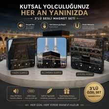 Nuha 3’lü Sesli Magnet Seti | Yasin Suresi + Ali Imran Suresi + Ayetel Kürsi | Usb-C Şarjlı Manevi Sesli Magnet