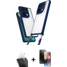 İlk El Grup Pilelistore™ Redmi Note 13 Pro 5g Kılıf Ufuk Klasik - Siyah 3D Antistatik Mat Seramik Nano Ekran Koruyucu + Kamera Lens Koruma Cam - Sf