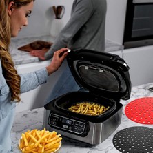 Hereveoyuncak Renkli Isıya Dayanıklı Yıkanılabilir Silikon Fırın ve Airfryer Yuvarlak Pişirme Matı 23 Cmm - Kırmızı
