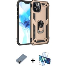 İlk El Grup Pilelistore™ iPhone 12 Pro Max Kılıf Ahenk Klasik Koleksiyonu - Siyah 3D Antistatik Cam Ekran Koruyucu + Metal Kamera Lens Koruma Cam - Gs