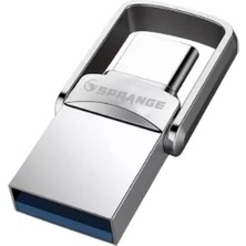 Belirtilmemiş 2'si 1 Arada USB 3.2 Type-C USB 64GB Metal Flash Disk