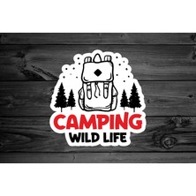 Sticker Usta Wild Life Camping Sticker - Outdoor Adventure Camping Karavan Off Road Sticker - Araba Oto Motosiklet Karavan Cam Araç Sticker - 00164