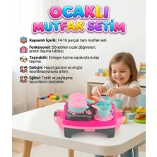 Farbu Oyuncak Ocaklı Mutfak Setim - 10+ Parça Tencere Tava ve Çay Seti - Eğitici Evcilik Oyuncakları