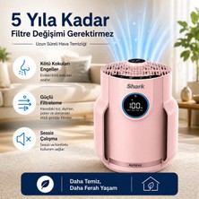Shark 60 M² Hepa Aktif Karbon Hava Temizleyici Cihaz Sessiz Koku Giderici Toz Alerjen Duman Pm2.5 PM10 Pembe Alerji Kullanımı