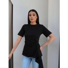 Esra Helvacı Asimetrik Drapeli Tshirt