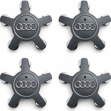 Carvian Audi Ahtapot 5 Kol Jant Göbeği Kapağı Kapak 4 Adet Füme