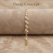 Dizay Concept Antialerjik Altın Kaplama Zirkon Taşlı Çelik Bileklik-Dzy-3