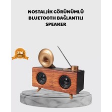 Belirtilmemiş Nostaljik Gramofon Bluetooth Hoparlör – Fm Radyo + USB + Sd Kart Destekli