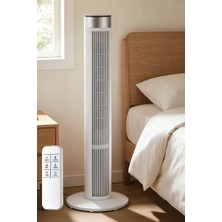 The Wlue 45W Uzaktan Kumandalı Kule Vantilatör / 3 Kademe Hız Ayarı / Salınım Özelliği / Zamanlayıcı Özelliği