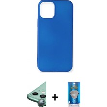 İlk El Grup Pilelistore™ iPhone 12 Mini Kılıf Kozmos Yansıma Özel Seri - Şeffaf Royal Nano Ekran Koruyucu + Raze Metal Kamera Lens - Yl