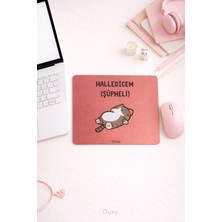 Duxy Espirili Kauçuk Mouse Pad, 19 Cm, Kaymaz Taban, Ev Ofis Oyun Için Rahat ve Yumuşak Mousepad 28376JM