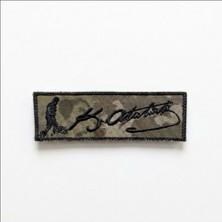 Seyhan Askeri Malzeme Atatürk Kocatepe Isimlik - Kamuflaj Ajanda Uyumlu - 4cm x 12 cm