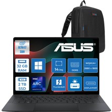 Asus Expertbook (B9406CAA) Intel® Core™ Ultra X7 358H 32GB 2tb SSD Intel® Arc™ Gpu 14.0-Inch OLED Wqxga+ (2880 x 1800) 1400NITS Hdr DCI-P3:100 WIN11PRO Dokunmatik Bilgisayar ETH0646P14+ZETTAÇANTA