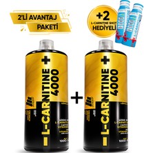 Mustang Nutrition L-Carnitine 4000 Mg 1000 ml 2’li Avantaj Paketi 33 Servis Limon + 2 x L-Karnitin Shot Hediyeli