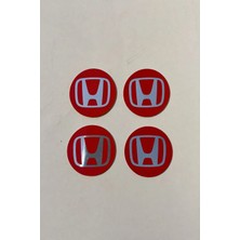 Gülcan Auto Honda (Kırmızı) Jant Göbek Arma/etiket 4 Adet