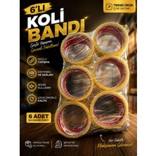 Ve-Ge Profesyonel Şeffaf Koli Bandı 6’lı Ekonomik Paket Güçlü Yapışkan
