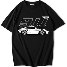Brz Collection Unisex Oversize 911 T-Shirt Siyah