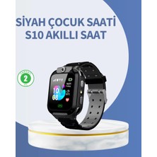 Belirtilmemiş S10 Siyah Akıllı Çocuk Saati Anlık Konum Takibi Rota Geçmişi