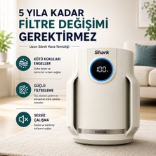 Shark 23 M² Hepa Hava Temizleyici Cihaz Sessiz Koku Giderici Toz Alerjen Duman Pm2.5 PM10 Yeşil Uyku Modu