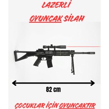 Lazerli Susturuculu Dürbünlü Oyuncak Silah Tabanca - Oyuncak Tüfek