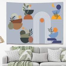 Greendecor Çiçek Vazo Mandala Bohem Duvar Örtüsü Duvar Halısı Duvar Sanatı Duvar Dekorasyonu Dekoratif Tapestry