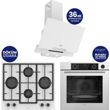 Ferre Steamart & Fryart Chef Edition Beyaz 3'lü Ankastre Set XE64CB-LN386-D064SA