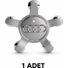 Gülcan Auto Audi Uyumlu Jant Göbeği Ahtapot Jant Göbeği Audi 5 Kol Jant Göbeği ( 1 Adet Gönderilir-Gri)
