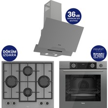 Ferre Steamart & Fryart Chef Edition Gri 3'lü Ankastre Set XE64CPR-LN388-D065SA