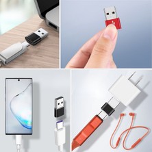 Ozcmax Usb'den Type-C 'ye Dönüştürücü Adaptör Veri Aktarımı Sağlayıcı Şarj Daata Çevirici